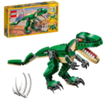 LEGO 31058 Creator Mighty Dinosaurs Toy, 3 in 1 Model, T. rex, Triceratops and Pterodactyl Dinosaur Figures