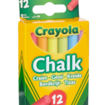 CRAYOLA Anti-Dust Coloured Chalk - Assorted Colours (Pack of 12)
